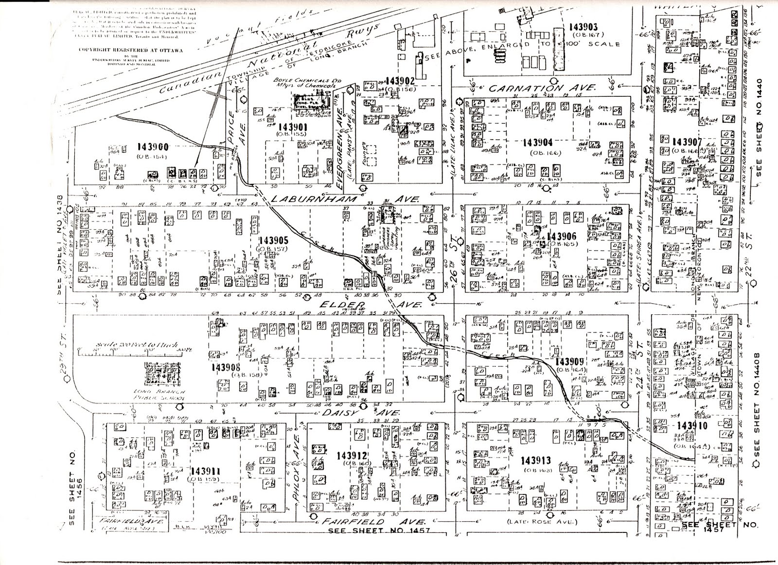 North Creek 1952 map