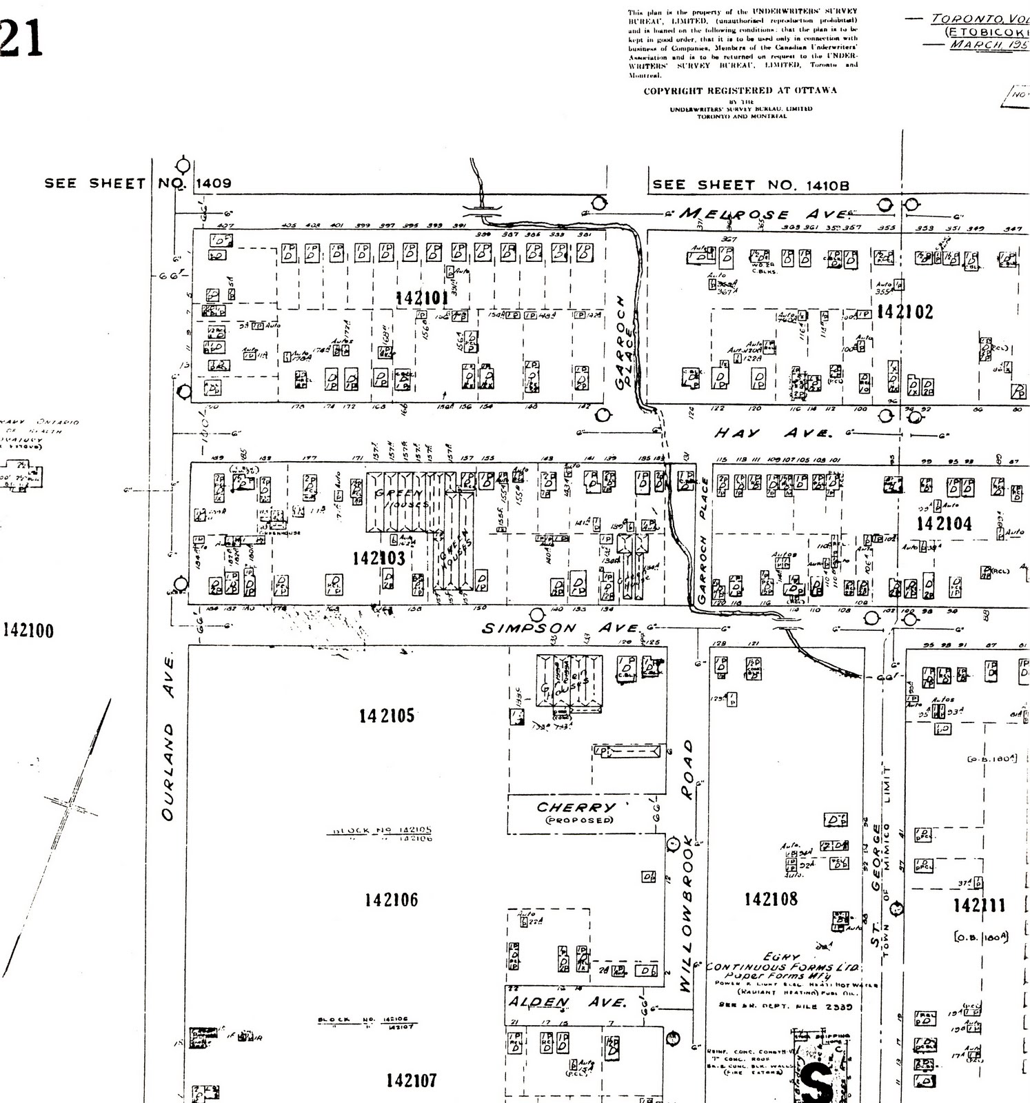 Superior Creek 1952 map